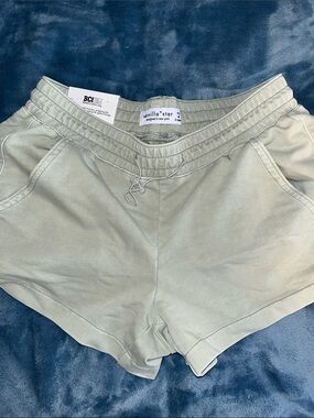 Vanilla Star Light Sage Women's Drawstring Athletic Shorts